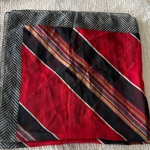 Red and Black Striped Scarf